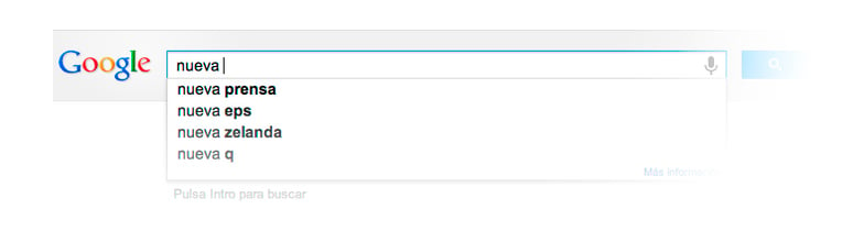 Google Suggest hizo que aparecieran sugerencias cuando introducíamos un término de búsqueda