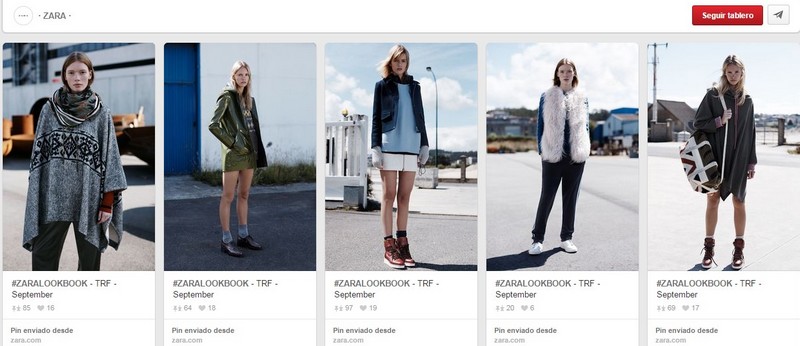 Escaparate de los looks creados con productos de Zara
