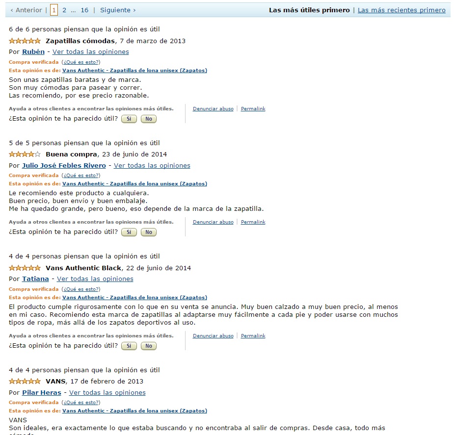 opiniones