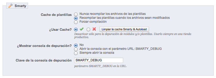 Smarty-Cache-Prestashop