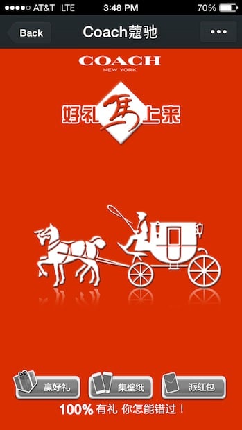 Coach, WeChat y el Año del Caballo ¿quién da más?