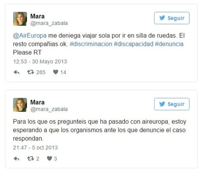 Tuit contra Air Europa