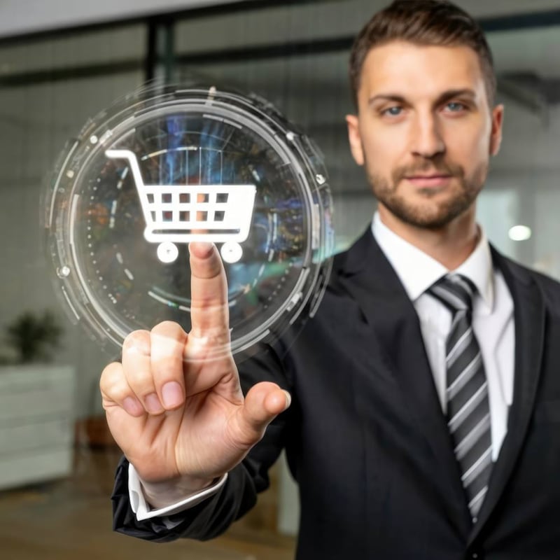 Profesional activando automatización del proceso de ventas digital.